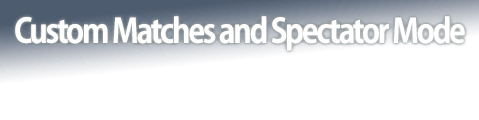 Custom Matches and Spectator Mode